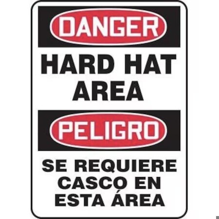 Accuform BILINGUAL OSHA DANGER SAFETY SIGN HARD SBMPPA005VA